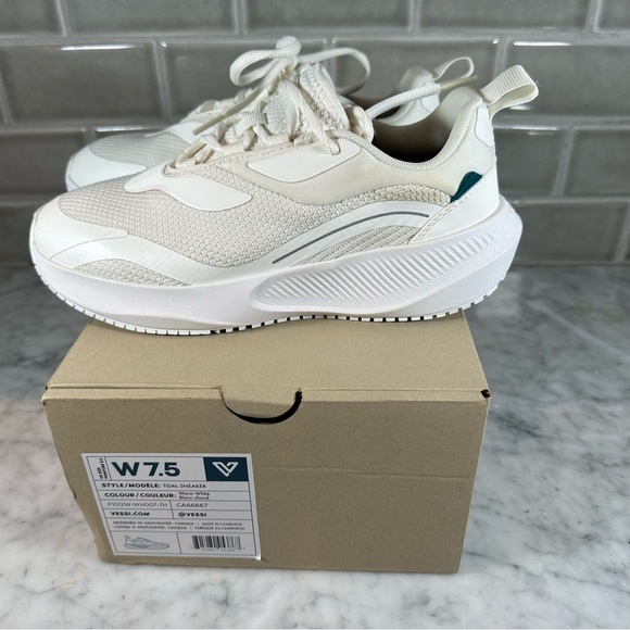 Vessi Waterproof Tidal Sneaker Warm White Women’s Size 7.5 - Picture 8 of 13